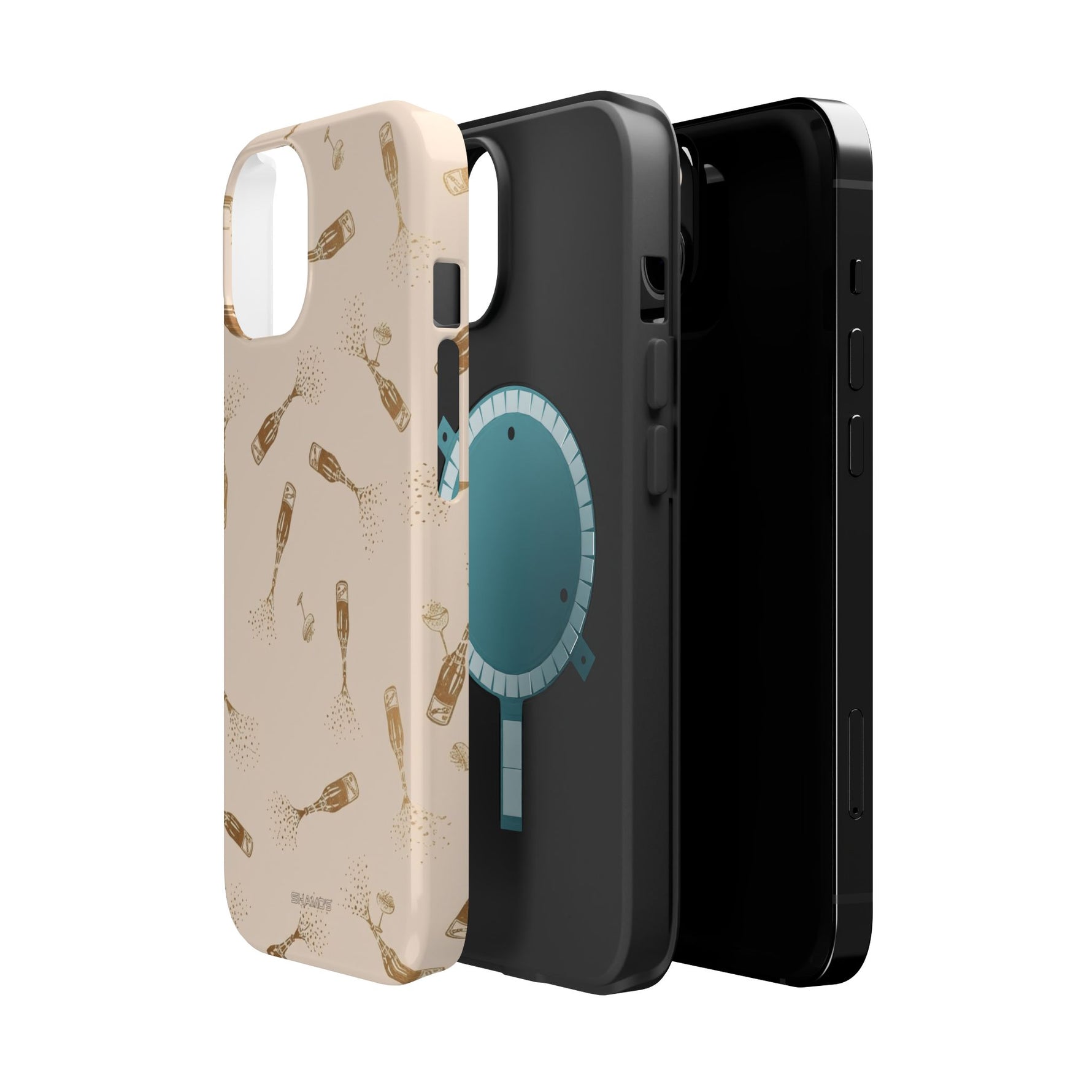 Champagne Bubbles Impact-Resistant Phone Case | MagSafe