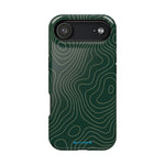 Topographic Green Magnetic Impact-Resistant iPhone Case | MagSafe compatible  Shamo's iPhone 17 Air / Glossy