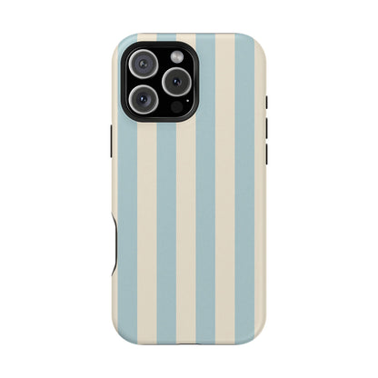 Blue Strips Pattern iPhone Case Compatible with MagSafe