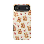 Coque iPhone Ourson des fêtes et sucres d’orge en forme de cœur avec MagSafe