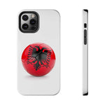 Tough Phone Cases with Albanian soccer flag