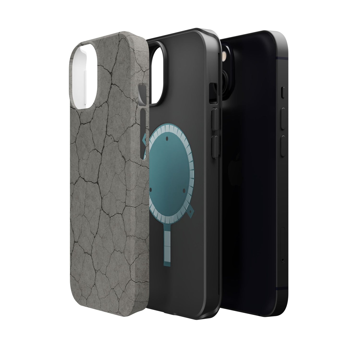 Cracked Concrete Texture iPhone Case with MagSafe compatibility  Shamo's