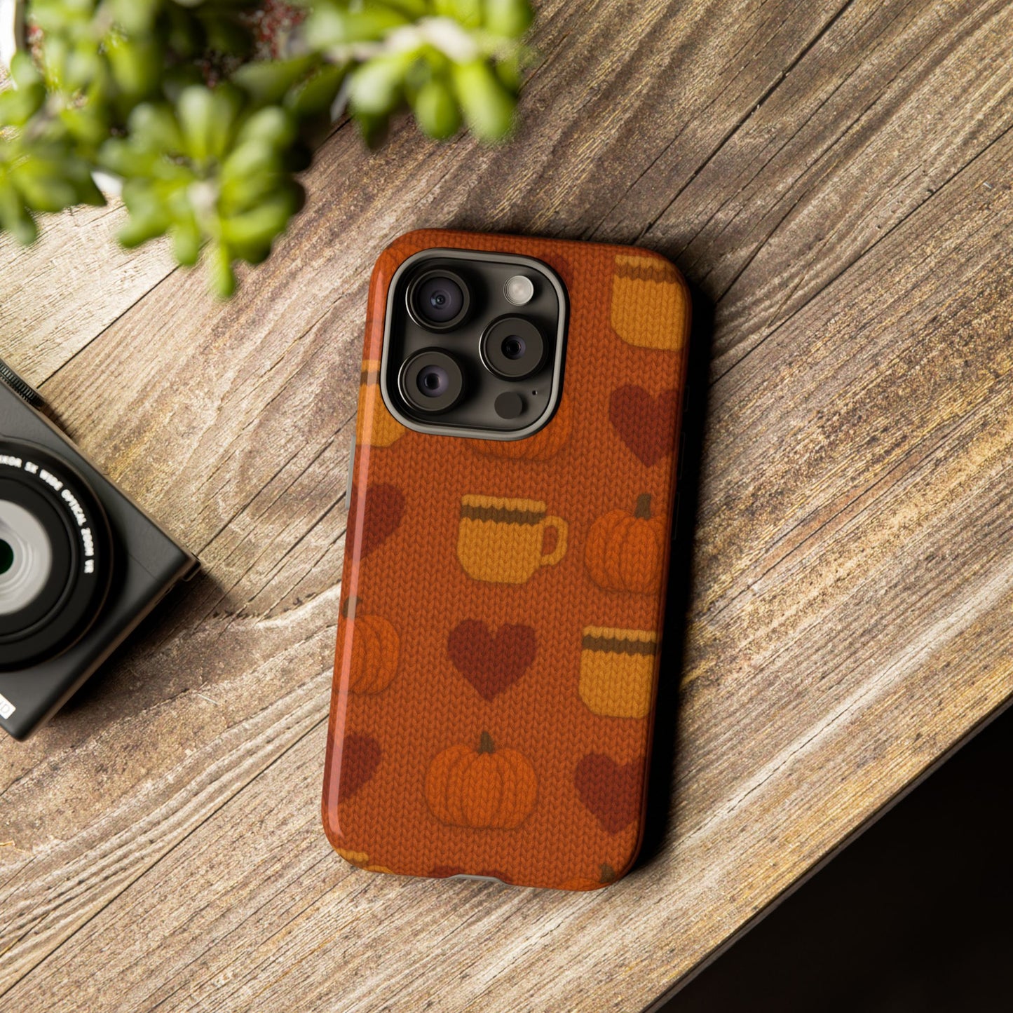 Fall Pumpkin & Coffee iPhone Case