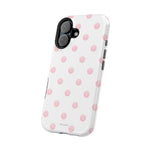 Pink Polka Dot Impact-Resistant Phone Case | MagSafe