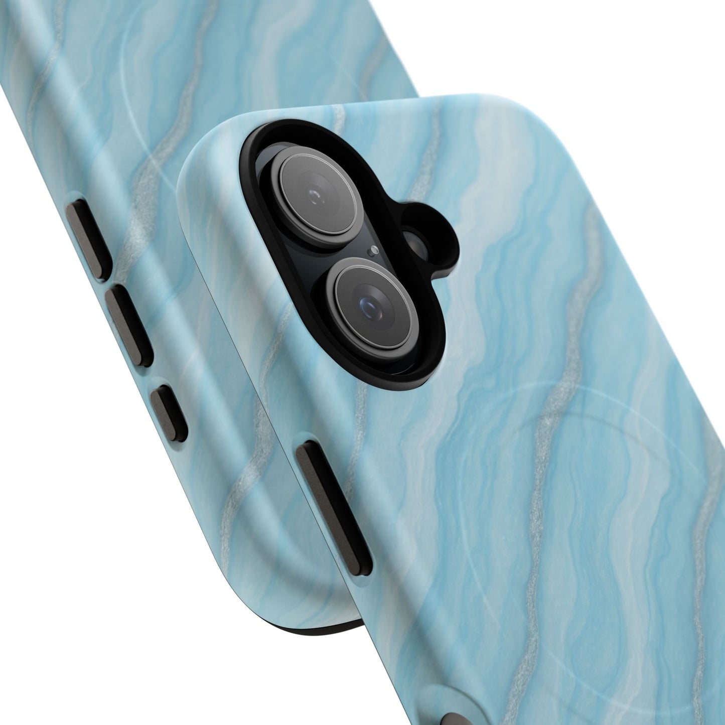Sky Blue Marble iPhone Case with MagSafe