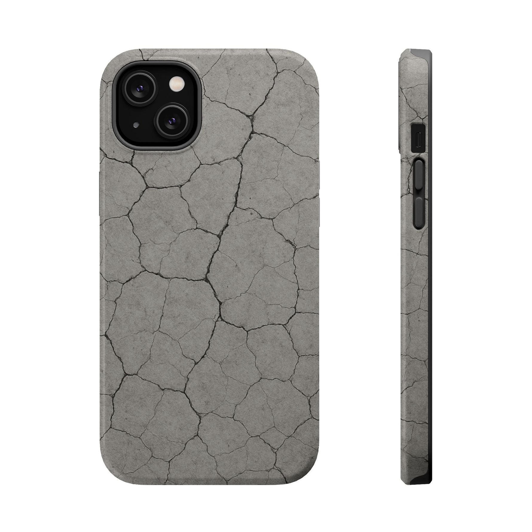 Cracked Concrete Texture iPhone Case with MagSafe compatibility  Shamo's iPhone 14 Plus / Glossy