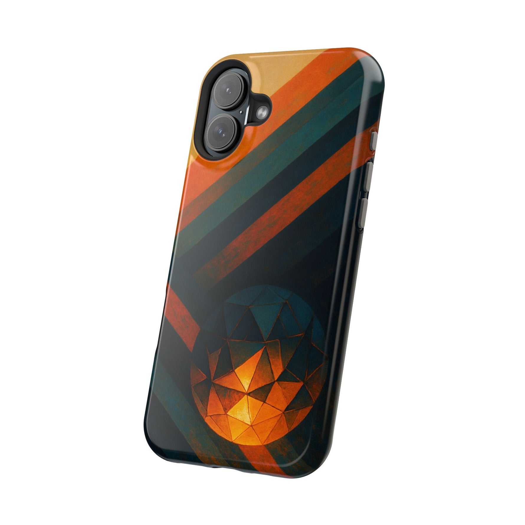 “Geometry of Becoming” Abstract iPhone MagSafe Case — Magnetic Impact-Resistant  Shamo's