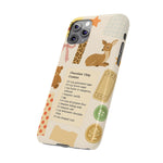 Slim iPhone Case — Cozy Baking & Teddy Pattern (Recipe, Deer, Buttons)  Shamo's