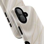 White Silk Gold Luxury iPhone Case with MagSafe  Shamo's