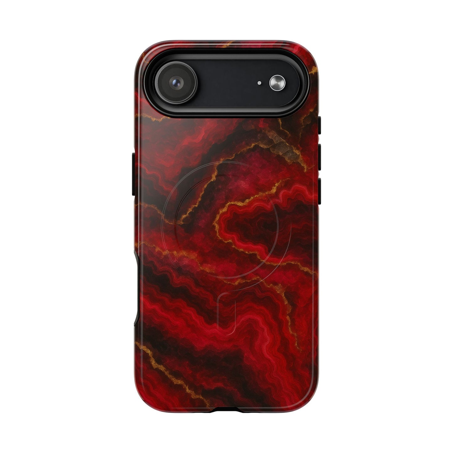 Red Marble iPhone Case with MagSafe - Shamo's