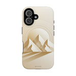 Minimalist Mountain Abstract Landscape iPhone Case with MagSafe Compatibility
