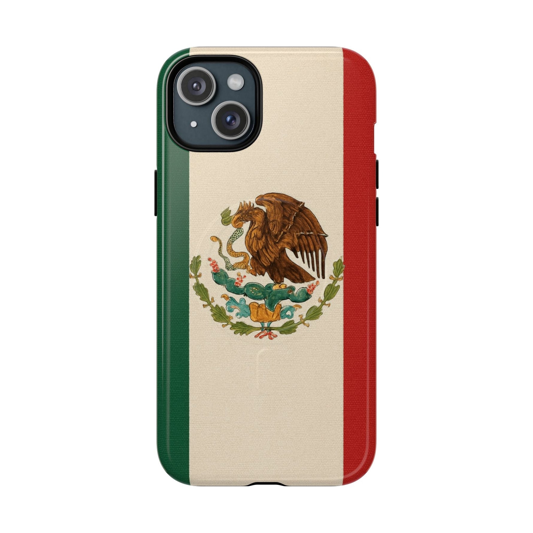 Mexican Flag iPhone Case | MagSafe  Shamo's iPhone 15 Plus / Glossy