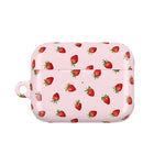 Strawberry Pattern AirPod Case | Cute Pink Protective Cover