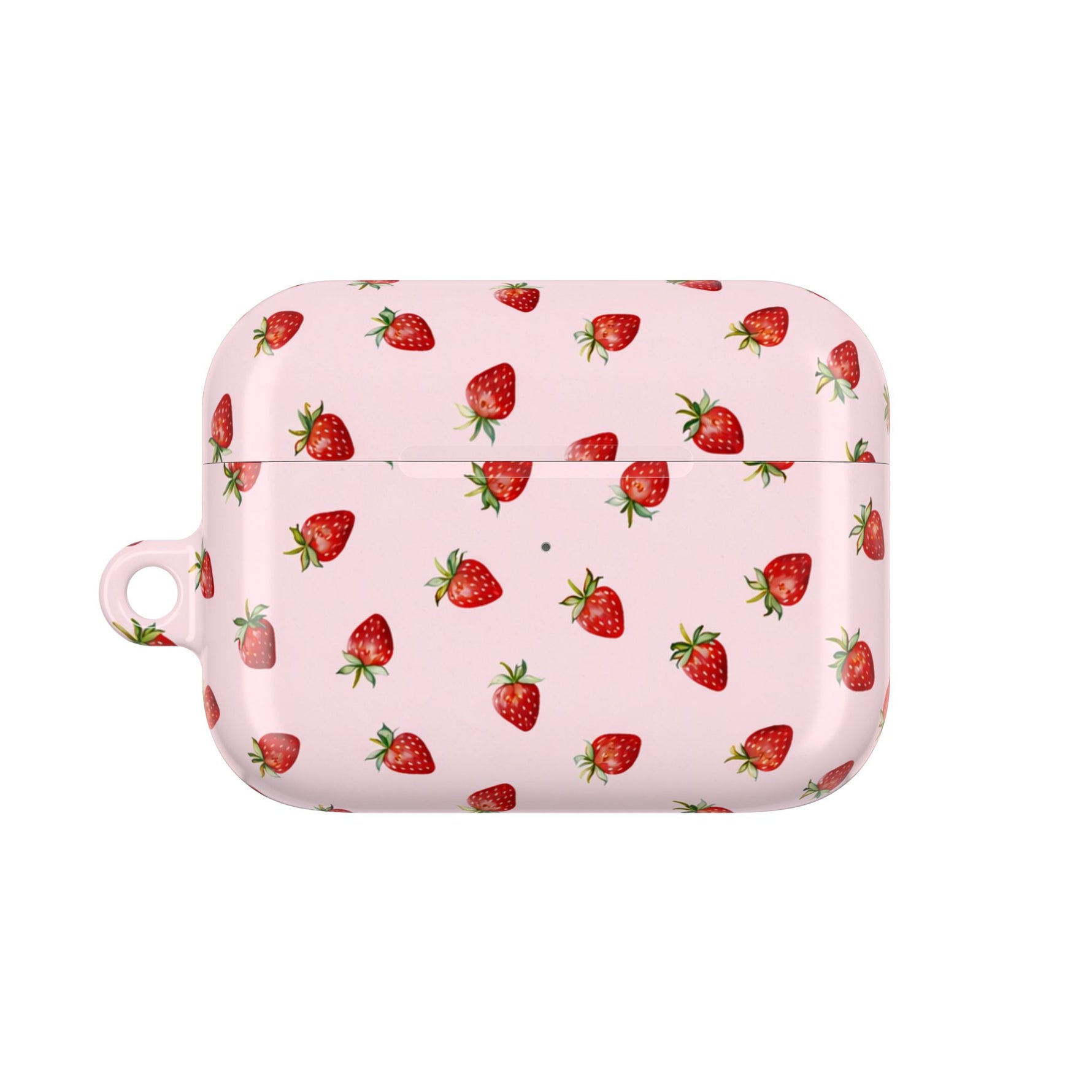 Strawberry Pattern AirPod Case | Cute Pink Protective Cover