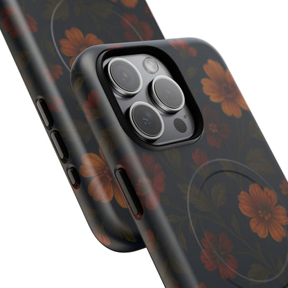 Floral Night Velvet iPhone Case - Works with MagSafe