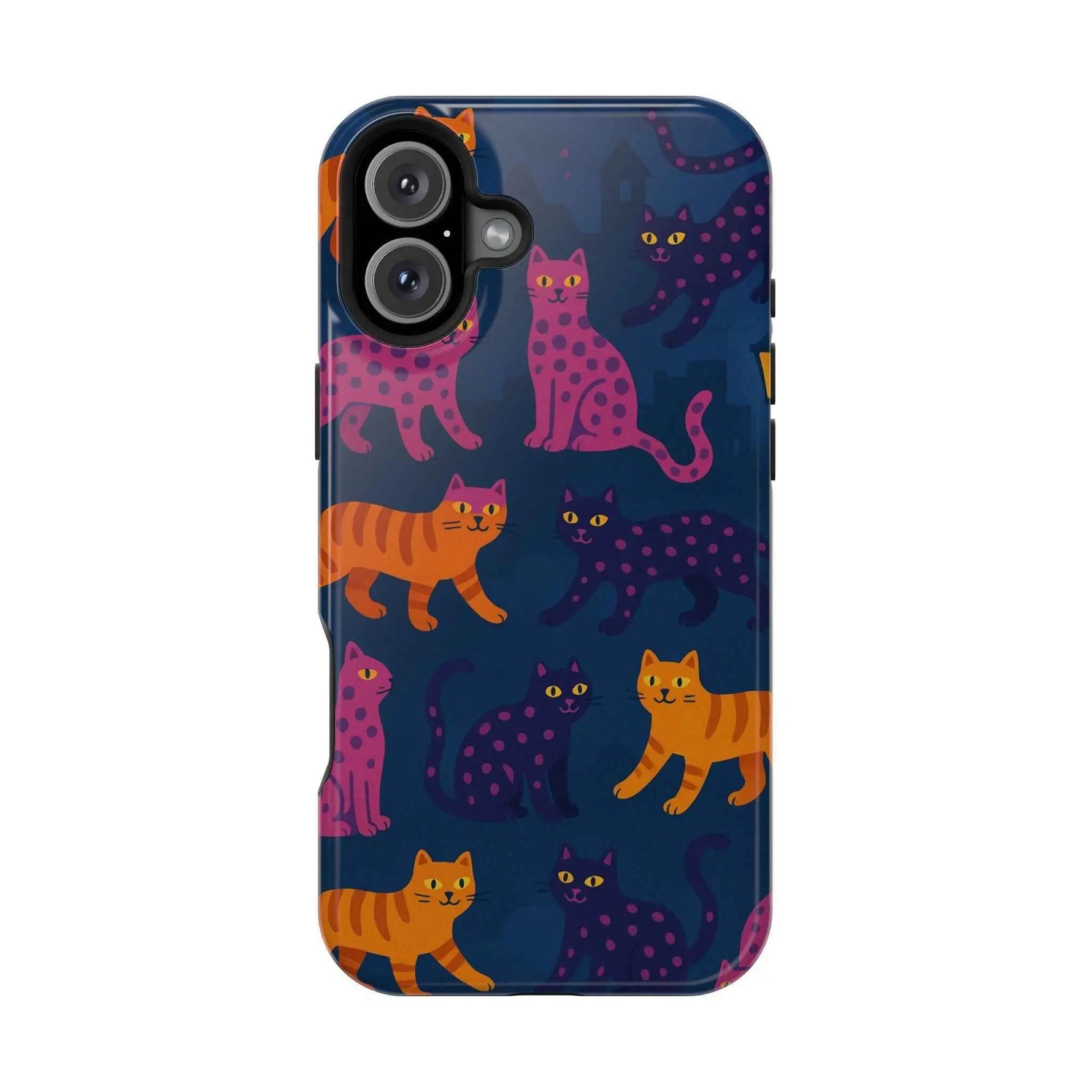 Colorful Cat Phone Case - MagSafe Impact-Resistant