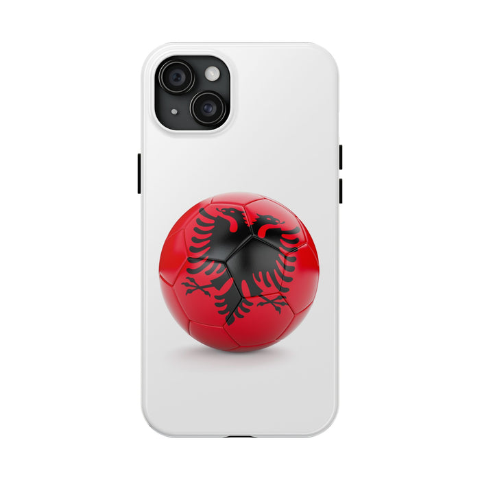 Tough Phone Cases with Albanian soccer flag