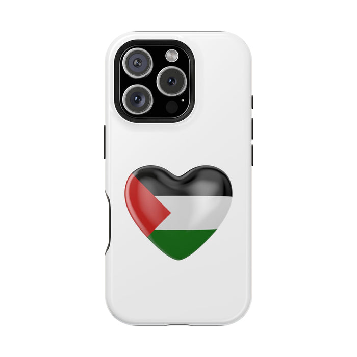 MagSafe Tough Cases with Palestinian flag in heart shape