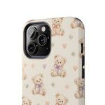 Cute Pastel Bear Impact Phone Case | Heart & Star Kawaii Pattern