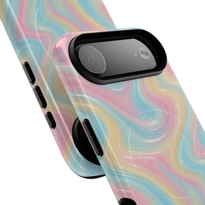Rainbow Marble Swirl iPhone Case with MagSafe