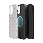 Pink Polka Dot Impact-Resistant Phone Case | MagSafe