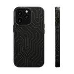 Black Circuit Board Design iPhone Case | MagSafe  Shamo's iPhone 13 Pro / Glossy