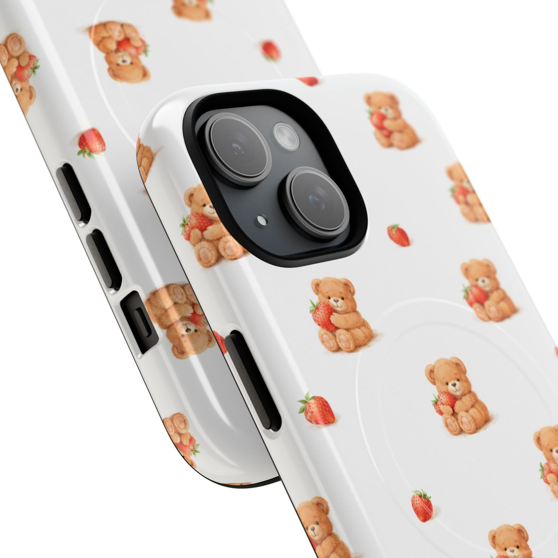 Strawberry Teddy iPhone Case with MagSafe
