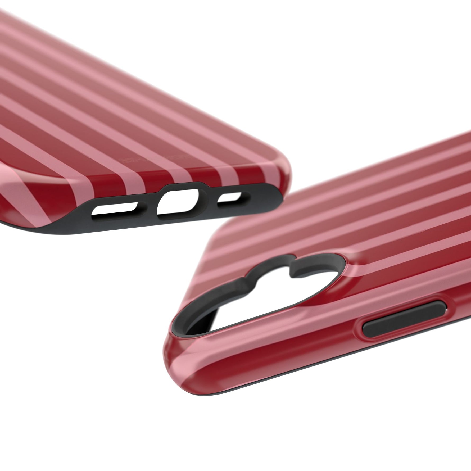Red Burgundy  Stripes Magnetic Impact-Resistant Phone Case | MagSafe Compatible