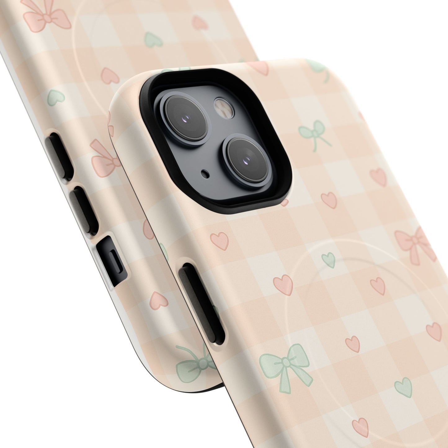 Sweet Pastel Checkered Bows Case for iPhone | MagSafe