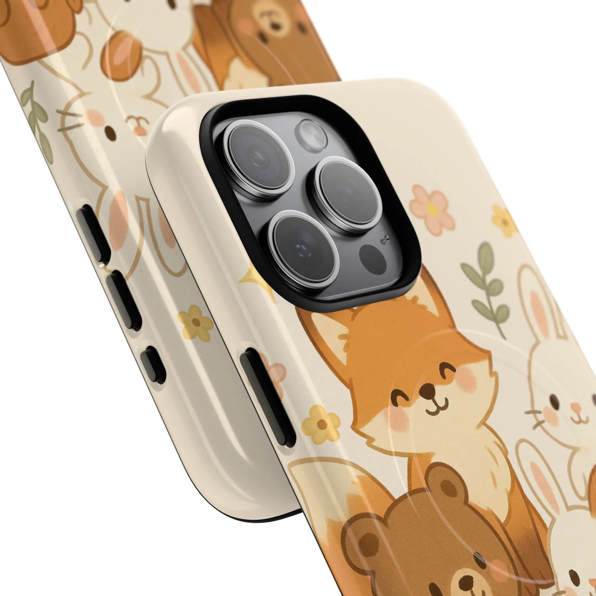 Forest Friends iPhone Case — Fox, Bear & Bunny Design. with MagSafe - Shamo's