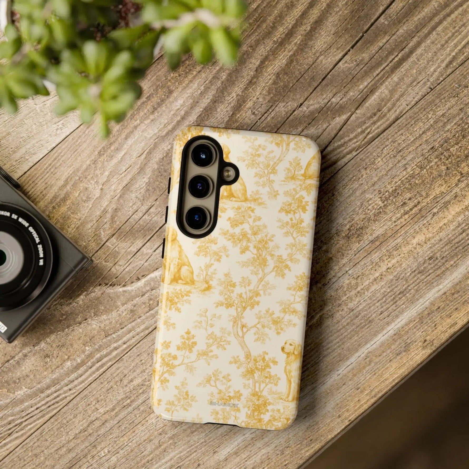 Golden Retriever Pattern Phone Case — Impact Resistant Tough Cases