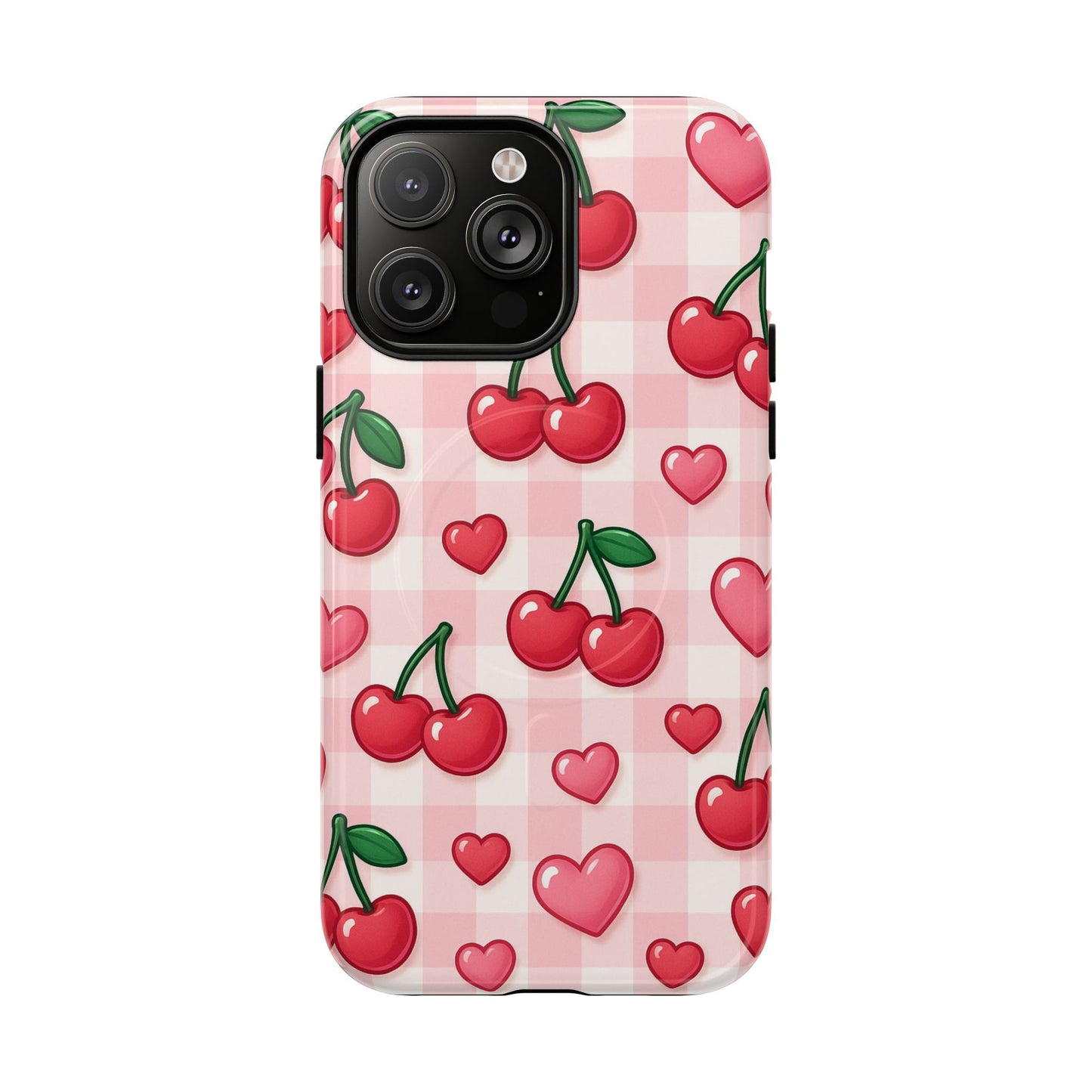 Y2K Cherries & Hearts iPhone Case | MagSafe