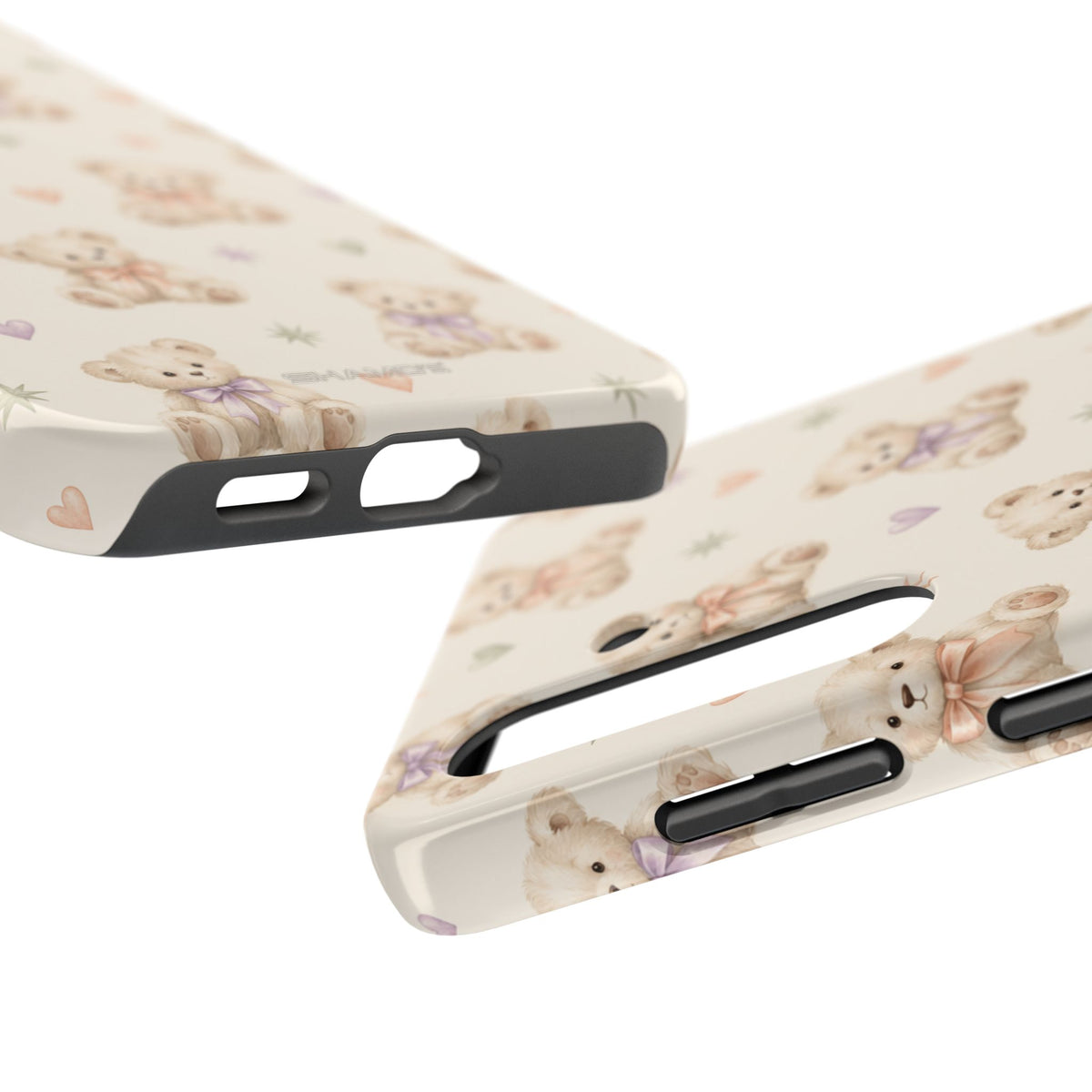 Cute Pastel Bear Impact Phone Case | Heart & Star Kawaii Pattern
