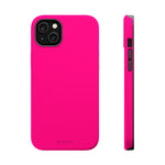 Neon Pink MagSafe Compatible Impact-Resistant Phone Case Hot Pink
