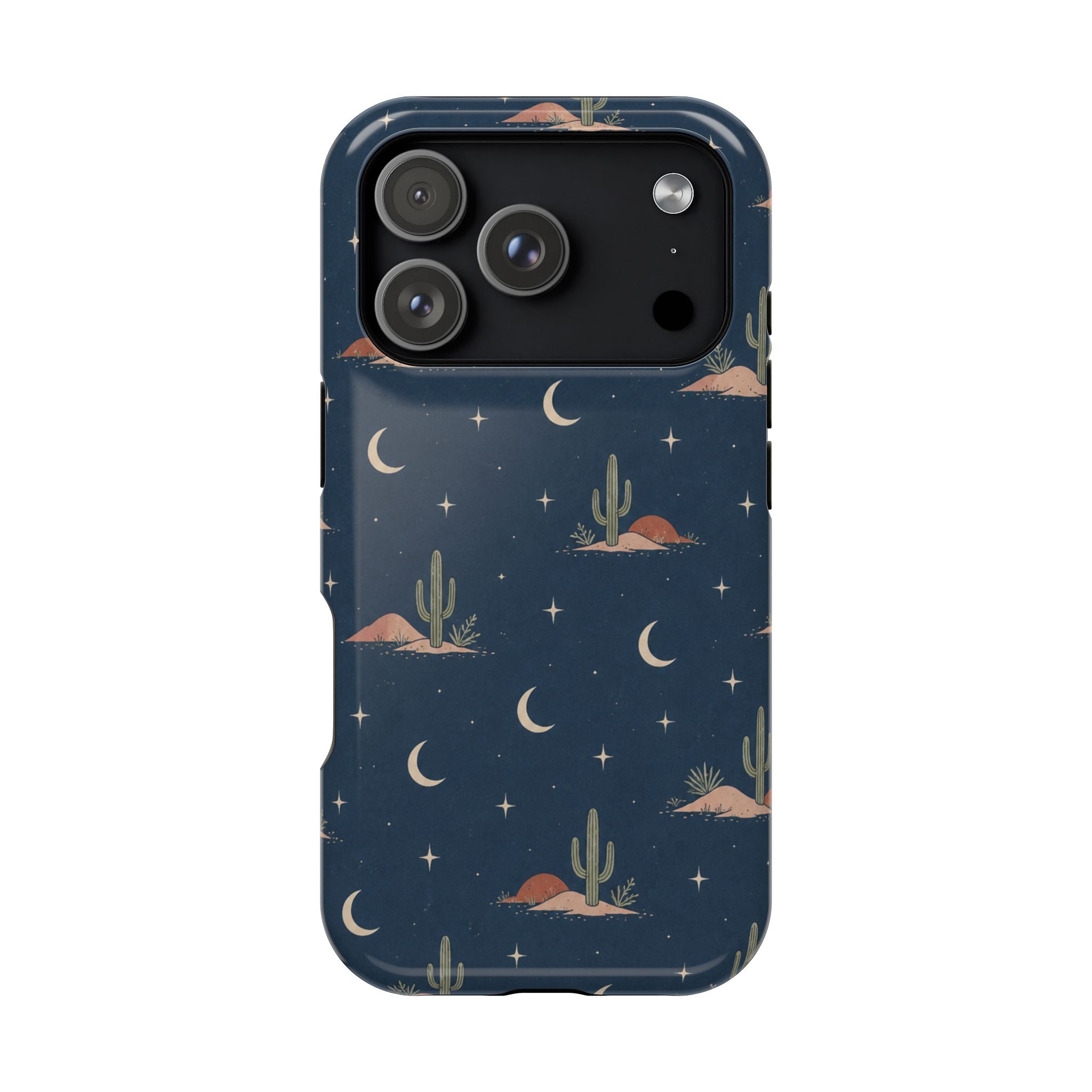 Desert Moon MagSafe Phone Case, glossy iPhone 17 Pro, rear view