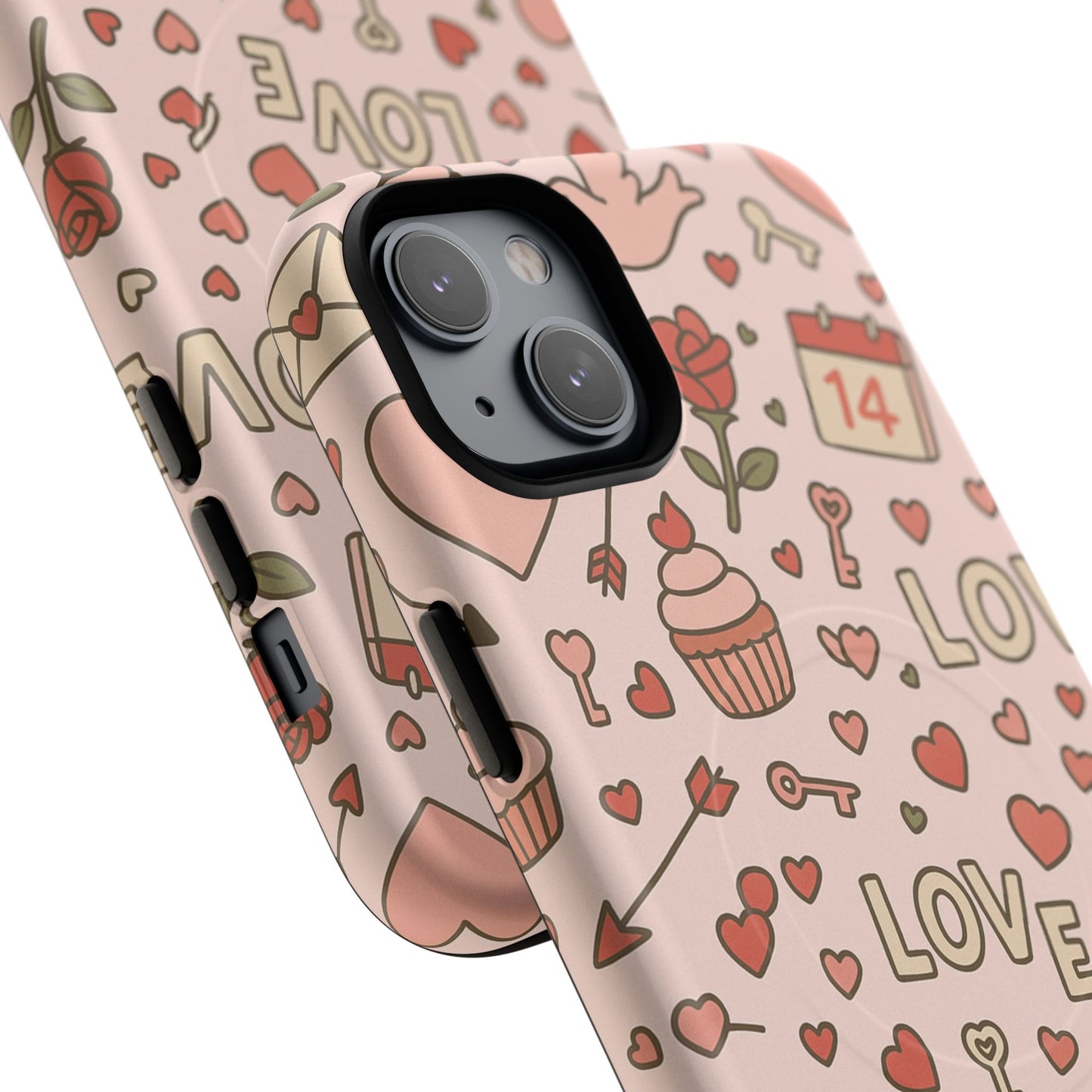 Sweet Love Pattern iPhone Case (MagSafe compatible)