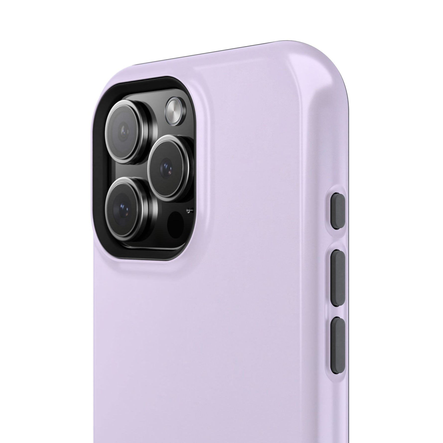 Lilac Purple Solid Color Pastel MagSafe Compatible Impact-Resistant iPhone Case