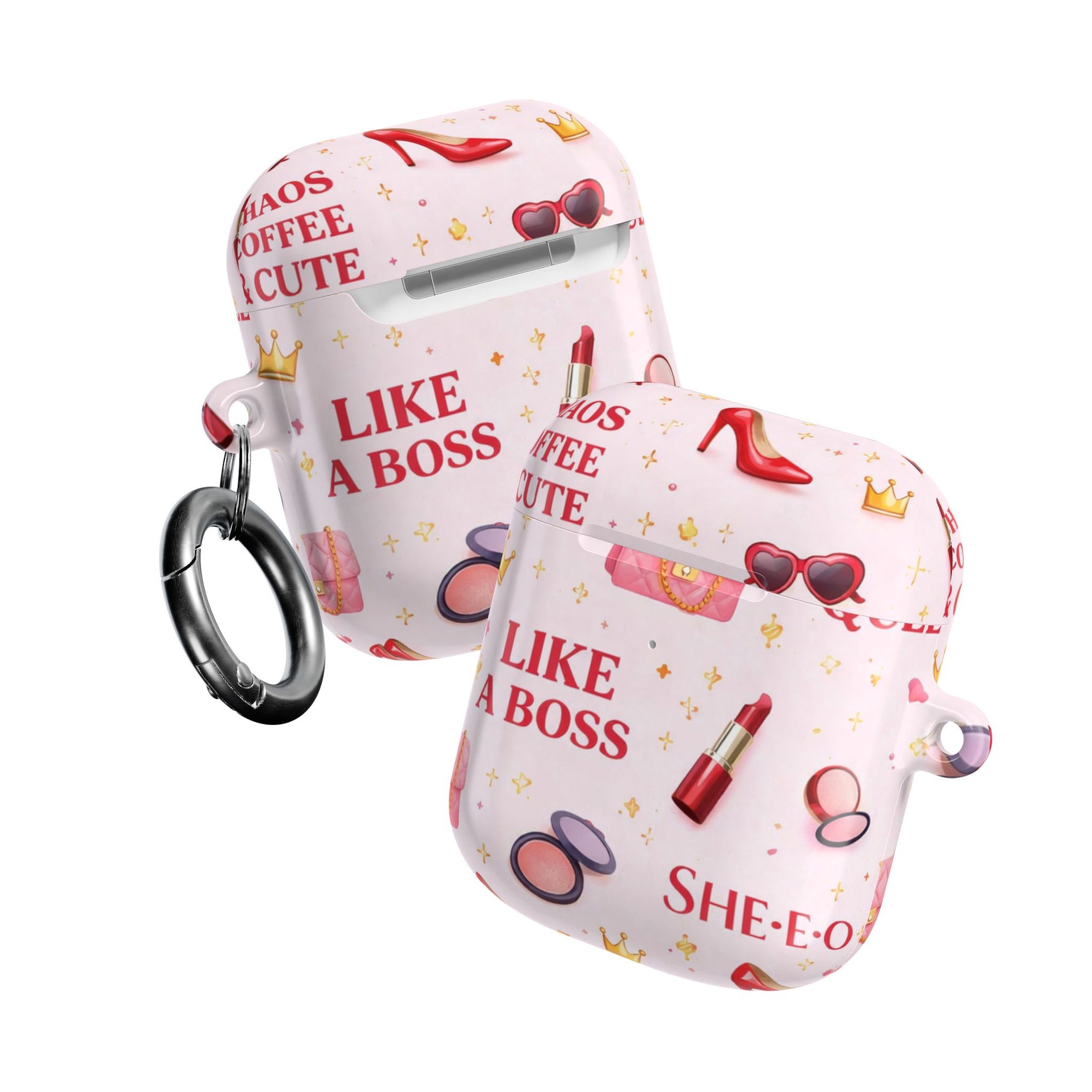 AirPods Case — 'Like a Boss' Pink Cosmetic Pattern Protective Case