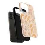 Parisian Bakery iPhone Case — Cute Eiffel Tower, Croissants & Baguette Tough MagSafe Case  Shamo's
