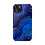 Blue Gold Marble Phone Case  Shamo's iPhone 14 Plus / Glossy / Without gift packaging