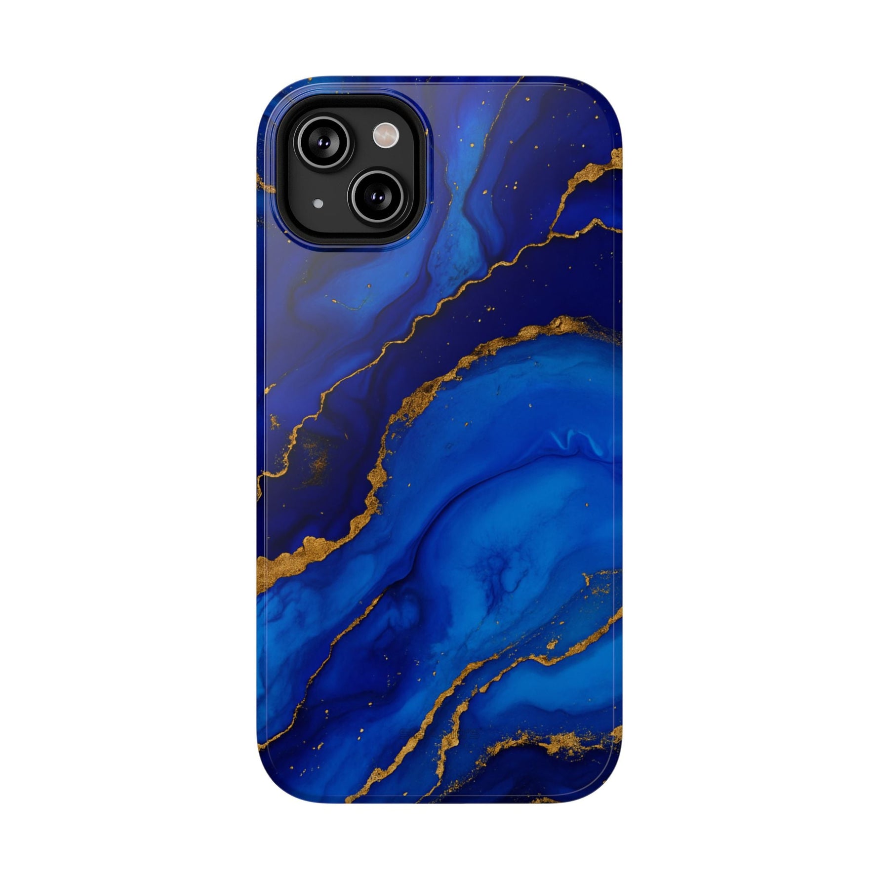 Blue Gold Marble Phone Case  Shamo's iPhone 14 Plus / Glossy / Without gift packaging