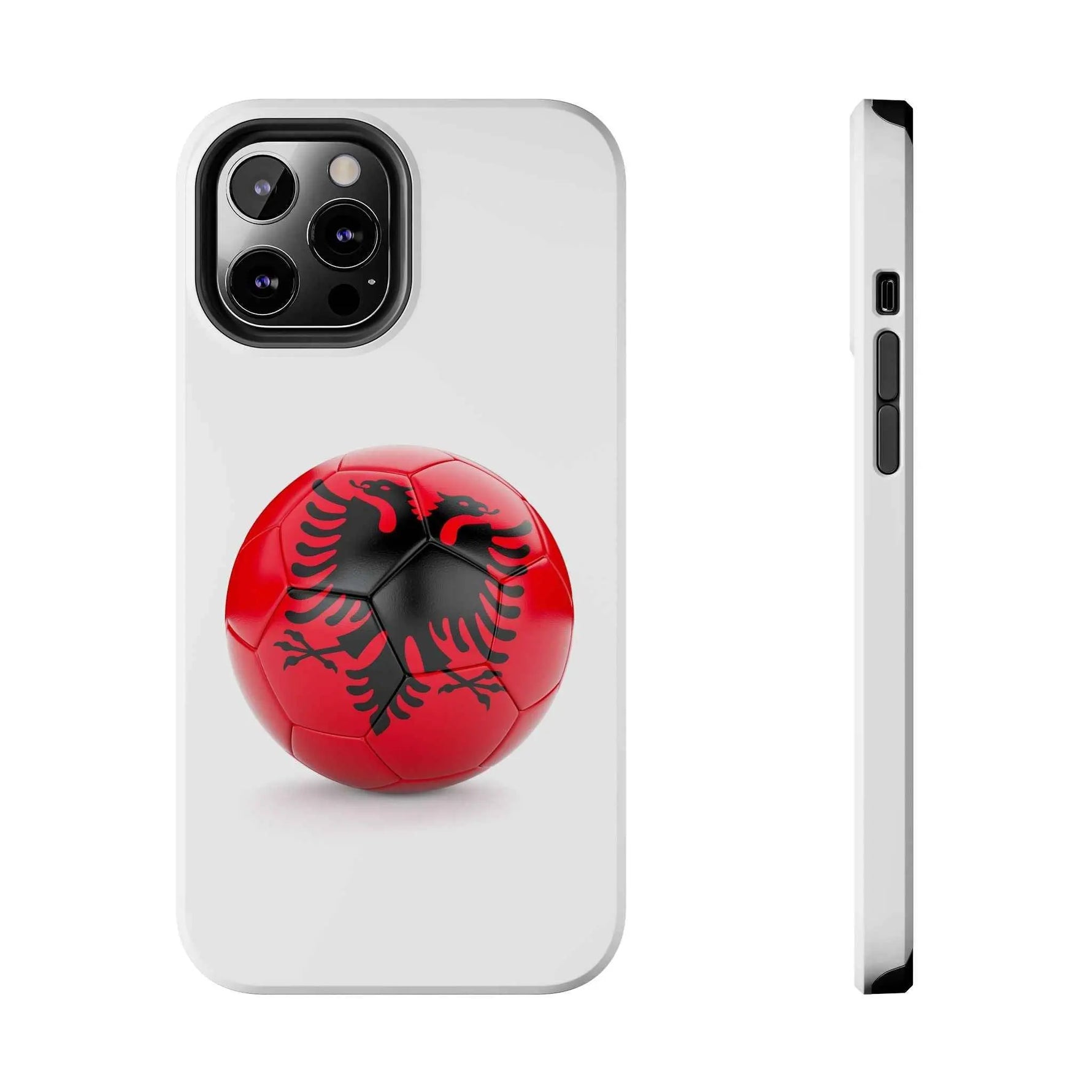 Tough Phone Cases with Albanian soccer flag