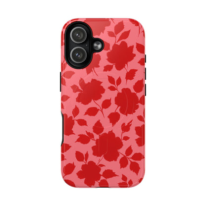 Red Floral Love iPhone Case (MagSafe compatible)