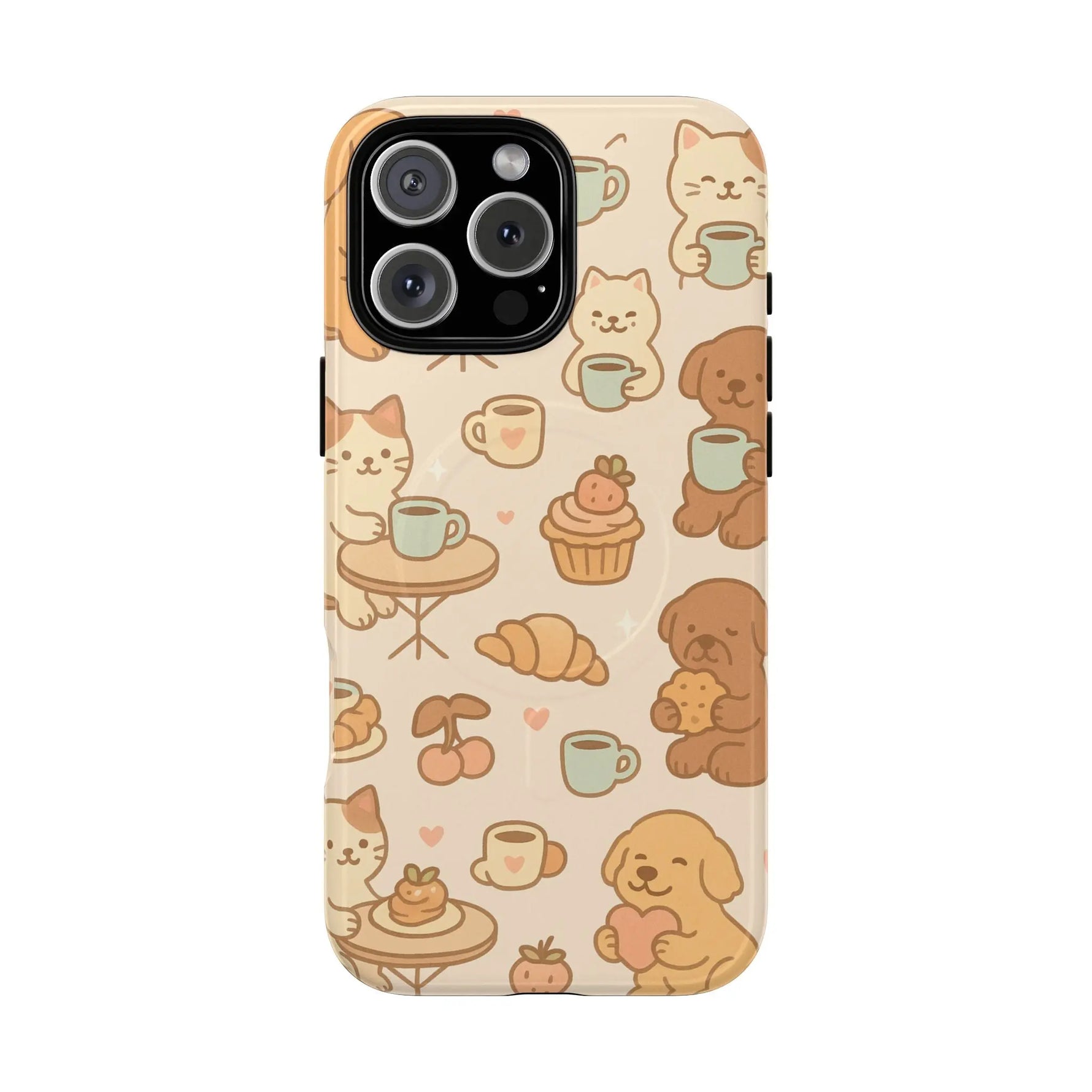 Coffee Cats & Dogs Phone Case with MagSafe - Shamo's
