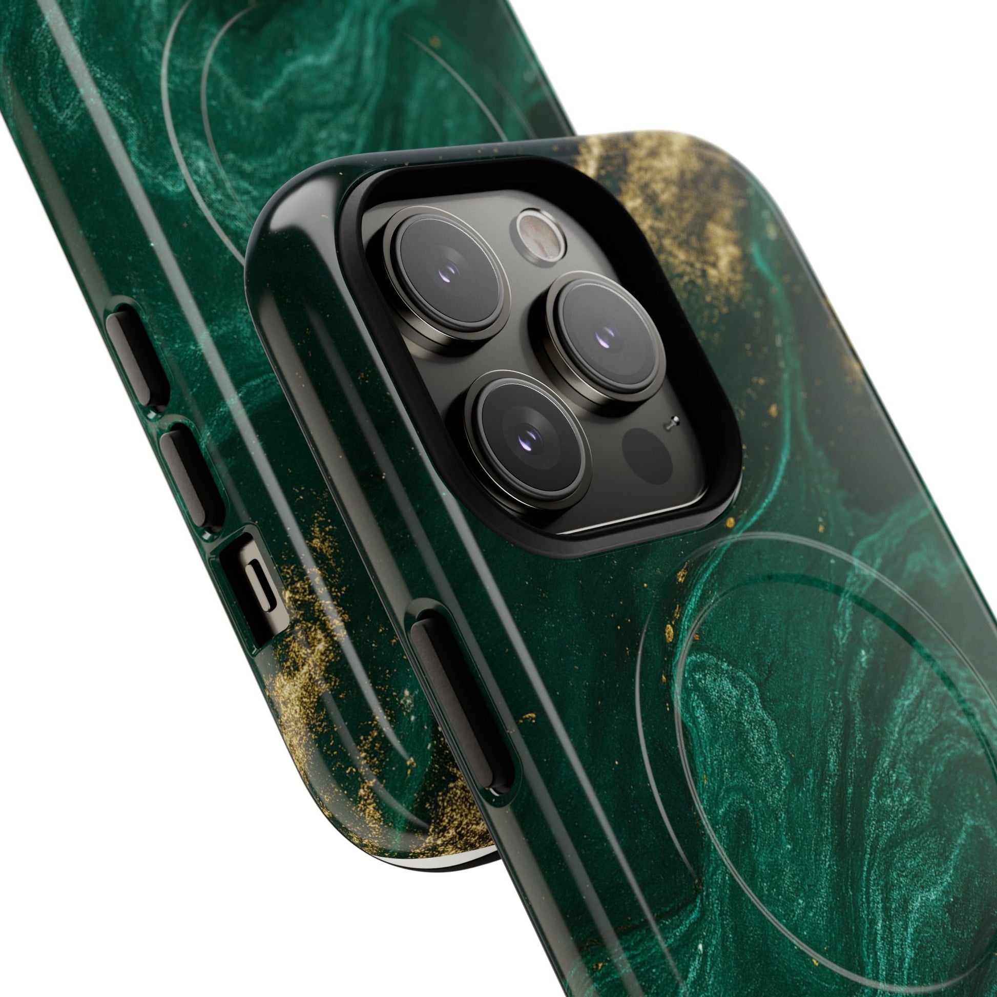Emerald Marble with Gold Veins iPhone Case | with MagSafe  Shamo's