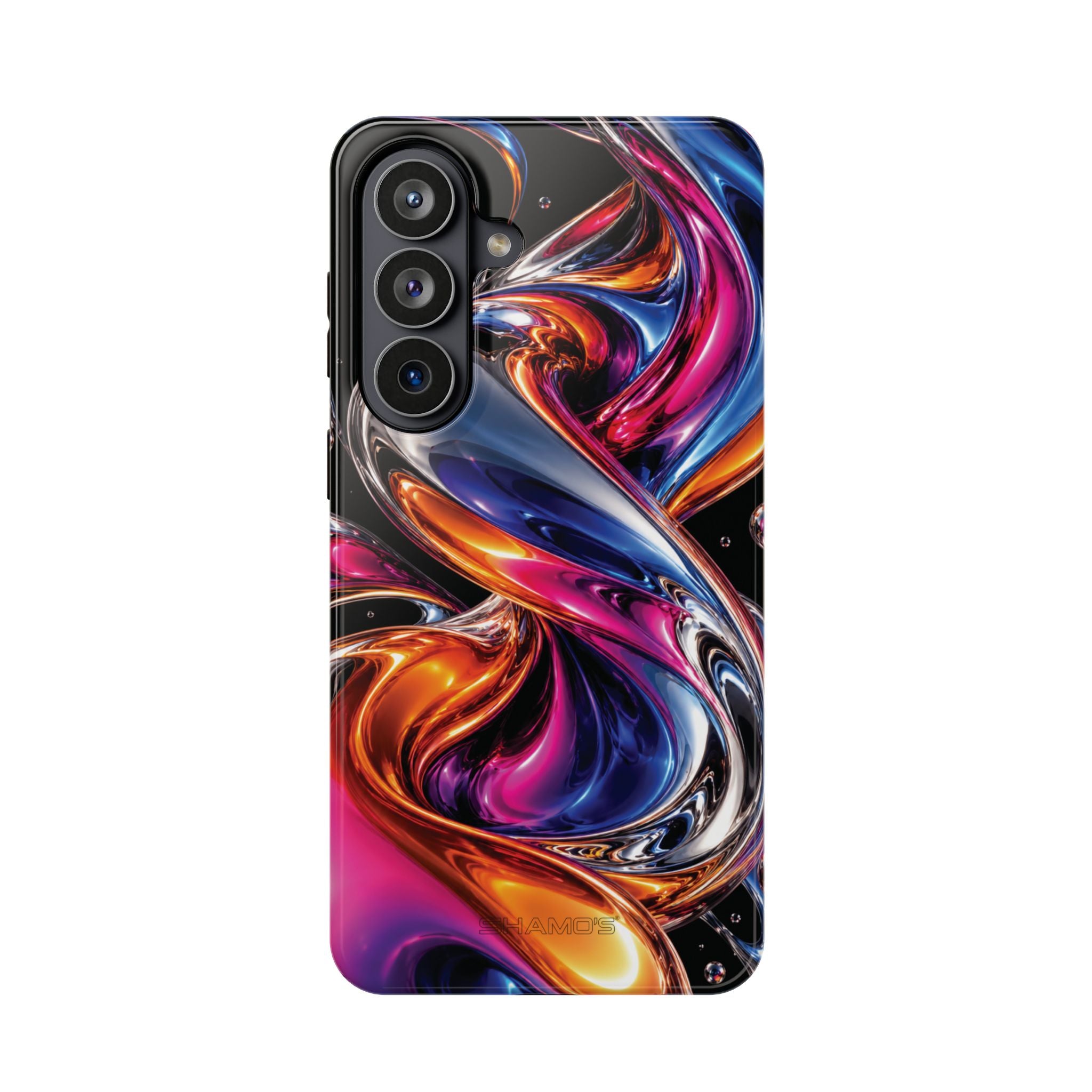 Liquid Aurora MagSafe Phone Case – Colorful Chrome-Effect Swirls | Glossy