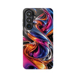 Liquid Aurora MagSafe Phone Case – Colorful Chrome-Effect Swirls | Glossy
