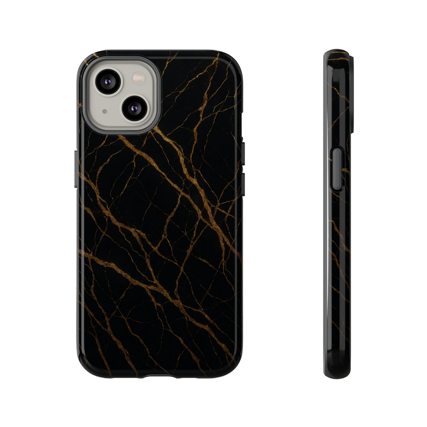 Black Marble Tough iPhone Case - Shamo's
