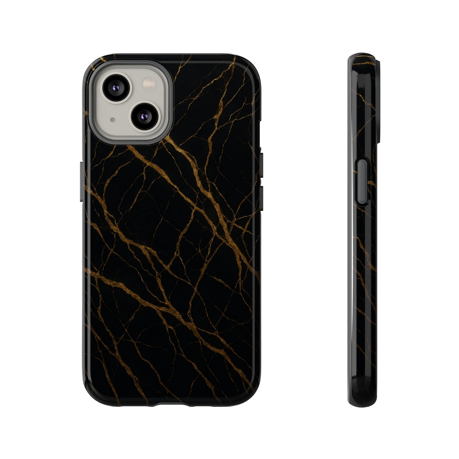 Black Marble Tough iPhone Case - Shamo's