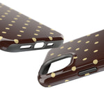 Polka Dot iPhone Case — Brown & Cream Protective Cover with MagSafe compatibility  Shamo's